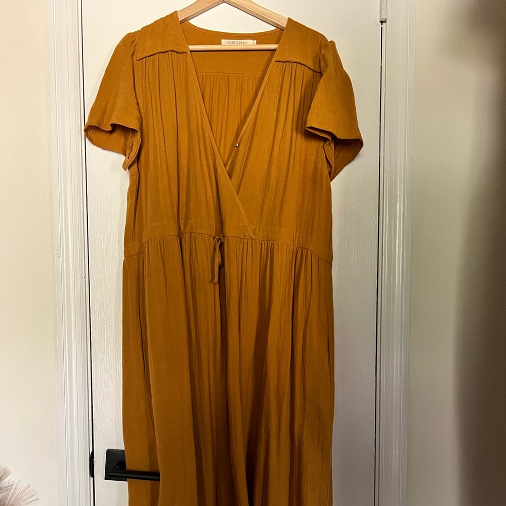 Christy Dawn Mustard Maxi Dress